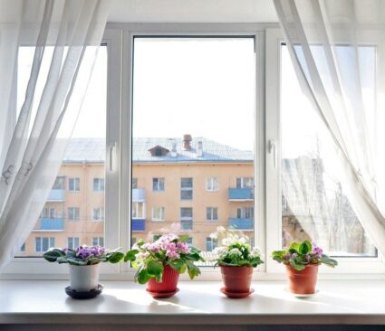 Трехстворчатое пвх окно