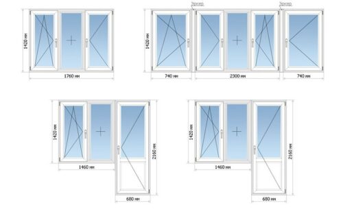Размеры окон для балконов