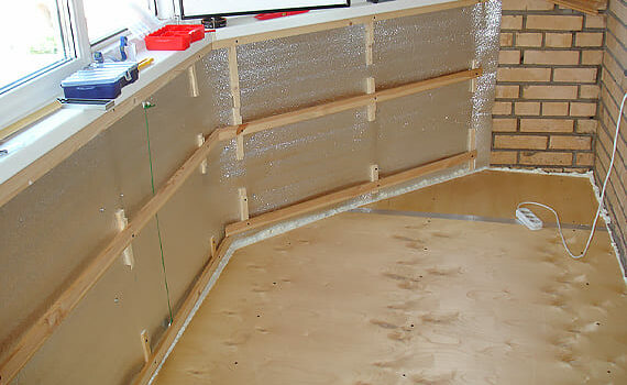 Утепление стен на балконе зимой