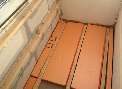 Теплоизоляция потолка и пола на балконе