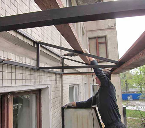 Технология монтажа крыши на балкон