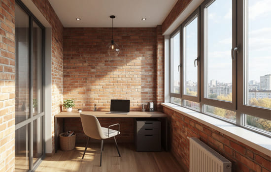 Как организовать кабинет на балконе