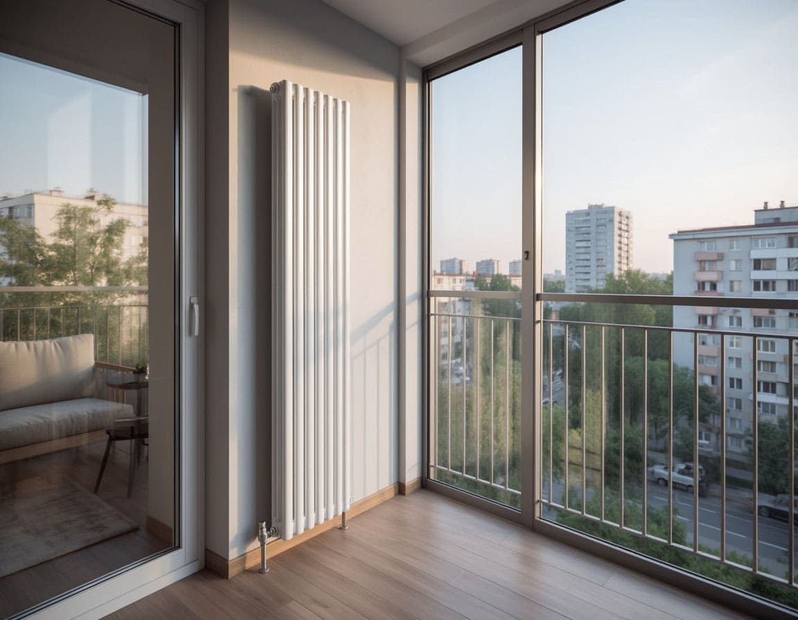 Система отопления и вентиляции на балконе