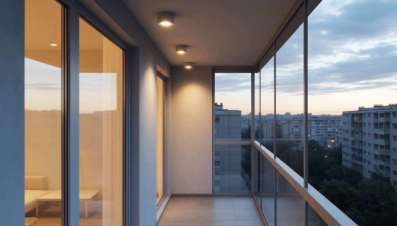 Электрика и освещение на балконе и лоджии