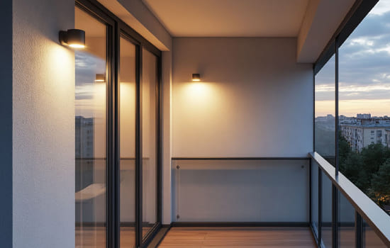 Светильники на балконе