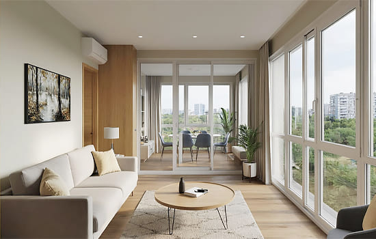 Мебель и декор на совмещенном балконе