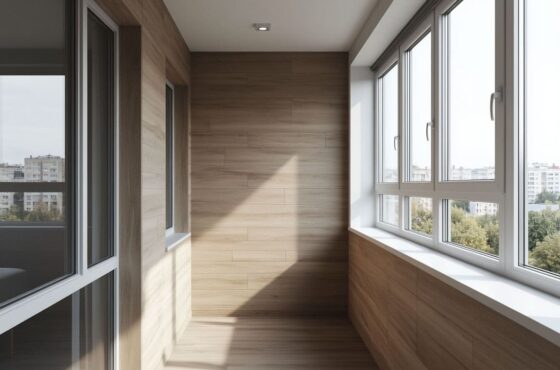 Преимущества отделки балкона ламинатом