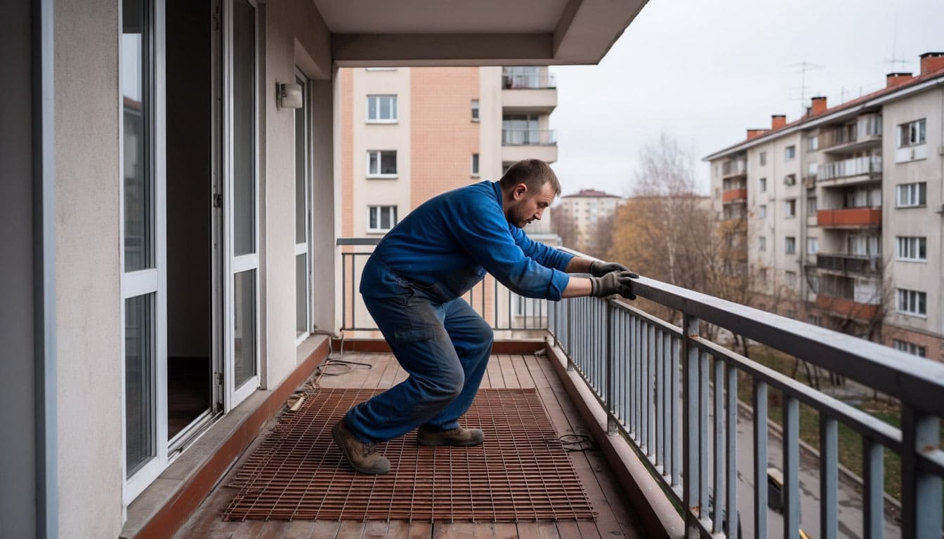 Укрепление парапета и балконной плиты