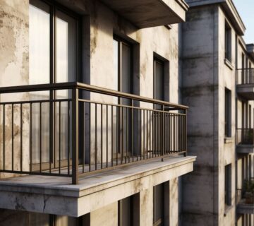 Усиление парапета и плиты балкона металом