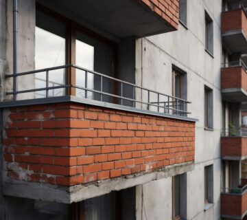 Усиление парапета и плиты балкона кирпич