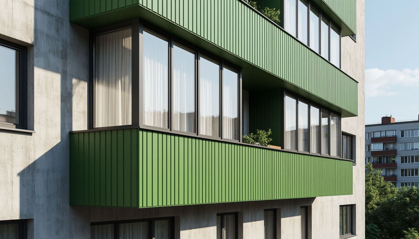 Внешняя отделка балкона сайдингом