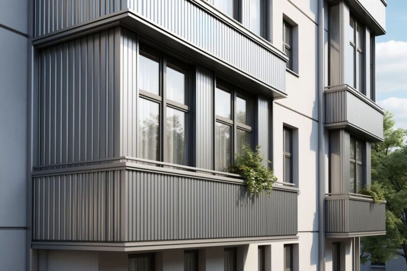 Обшивка балкона оцинкованным профлистом