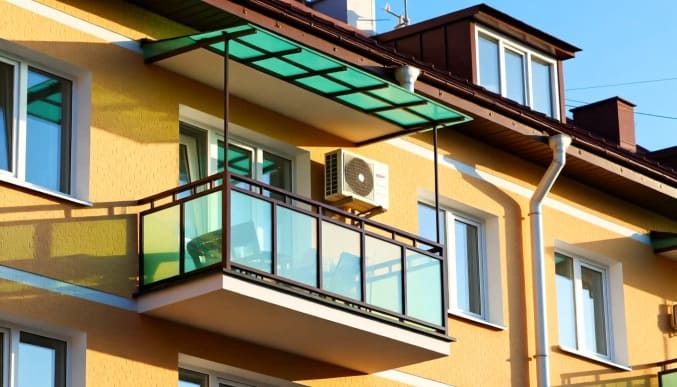 Независимая крыша на балкон