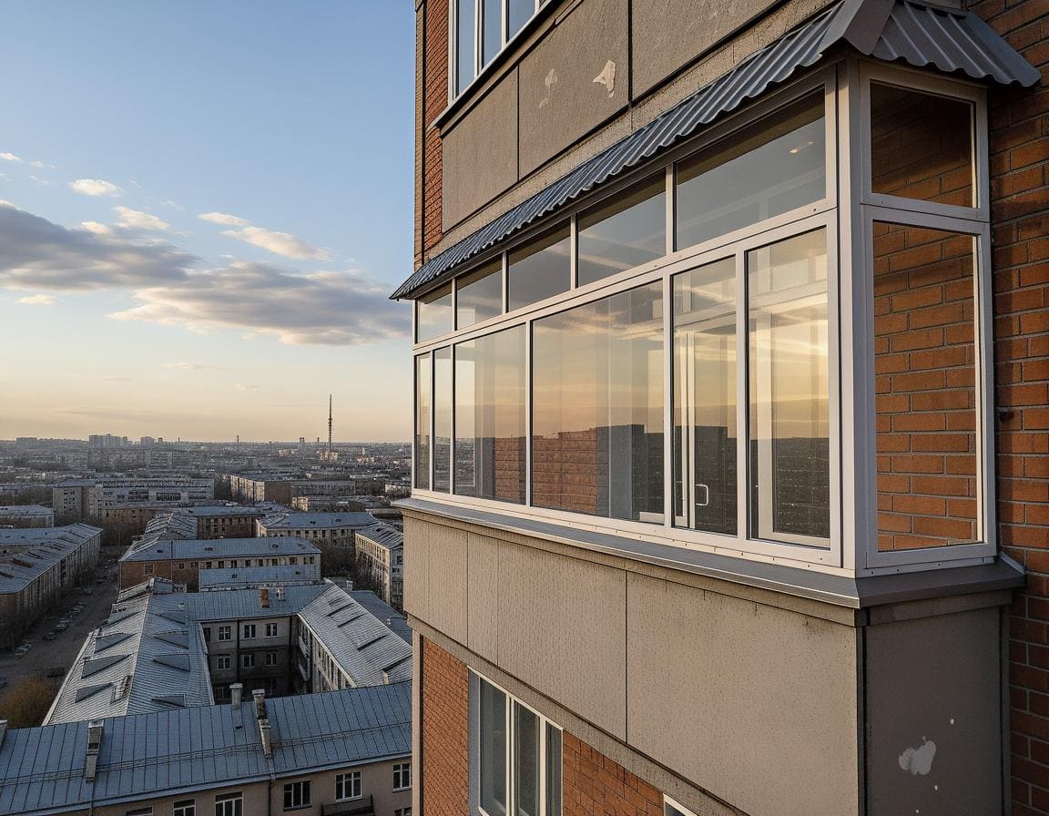 Остекление балкона раздвижными окнами