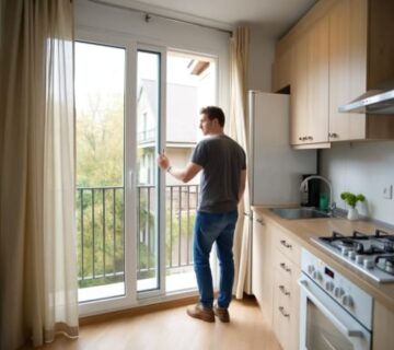 Панорамный балконный блок с остеклением до пола